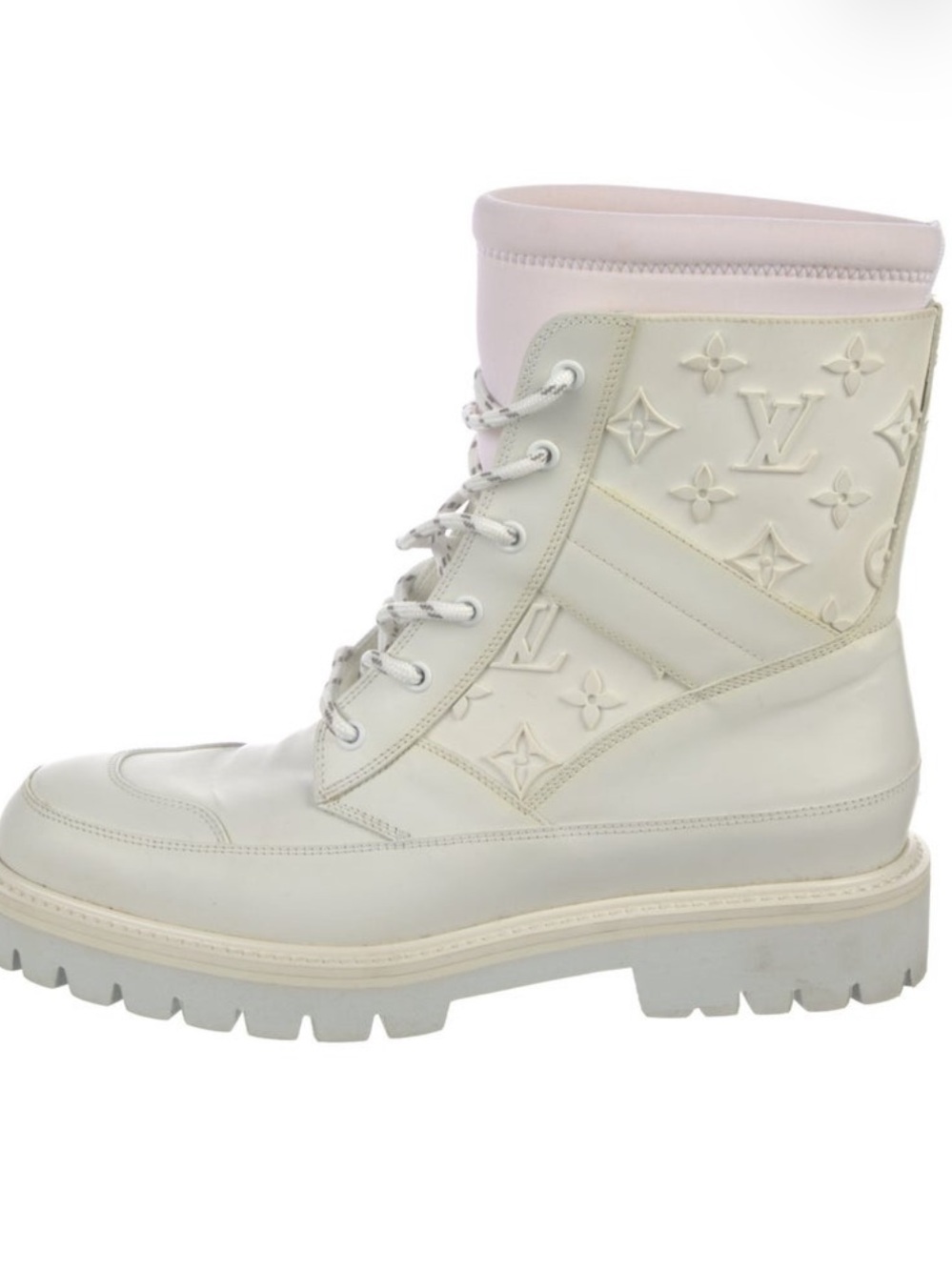 Virgil Abloh Louis Vuitton Monogram Lace-Up Boots